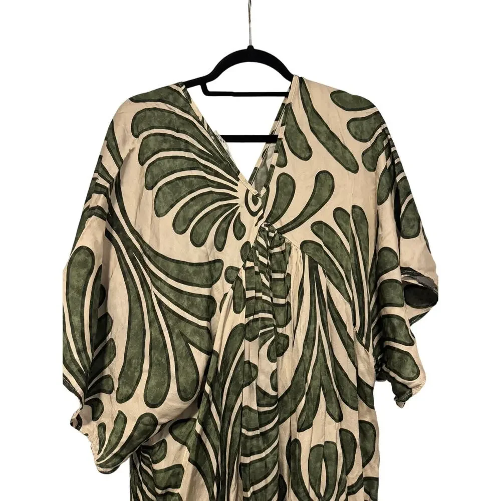 Botanical green and cream maxi dress - Picture 6 of 6